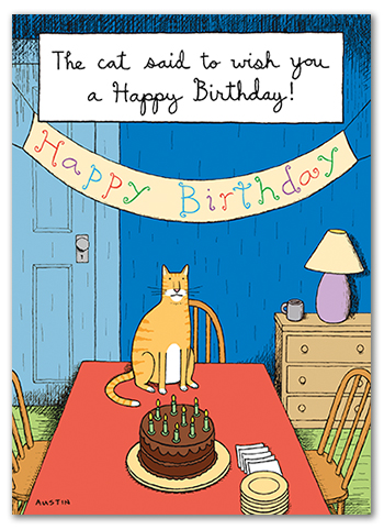 Snafu Birthday Card BD219 funny wholesale greeting card. This sarcastic birthday card for men or women has a special appeal for animal lovers