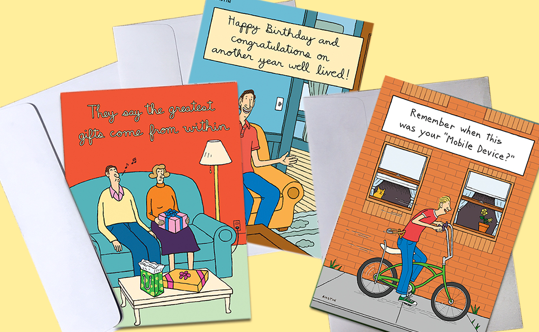 Funny greeting cards for men from Snafu