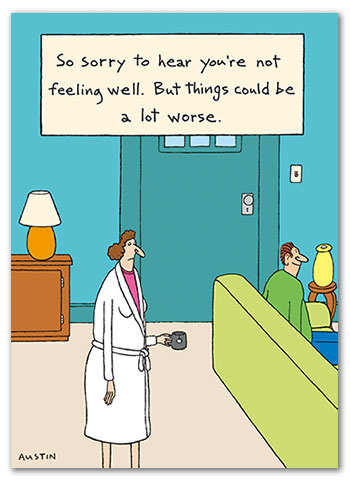 GW029 Could Be Worse funny get well card