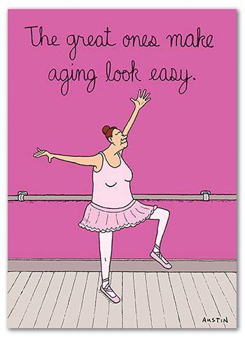 BD266 Aging Look Easy funny birthday card